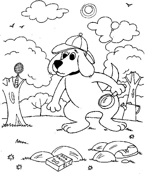 coloriage clifford detective